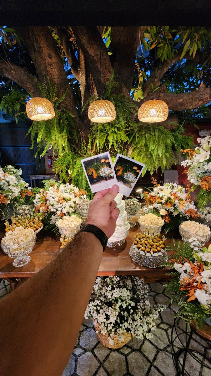 Totem Retrô em casamento ao ar livre em Jundiaí
